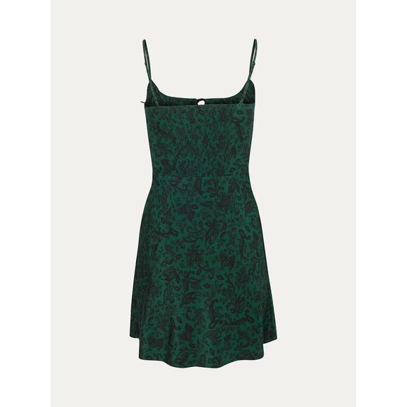 Realisation Par The Inez Dazed Noir Mini Dress - XS - Green Paisley Print - Picture 3 of 8